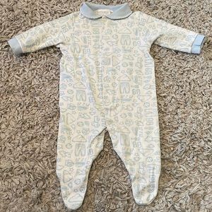 Vintage Carter’s Baby Blue Footed Romper, Size 0-3 Months